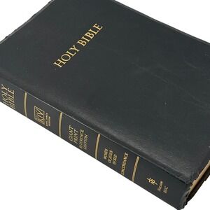 Thomas Nelson KJV Holy Bible Giant Print Reference Edition 881C Black Leather OS
